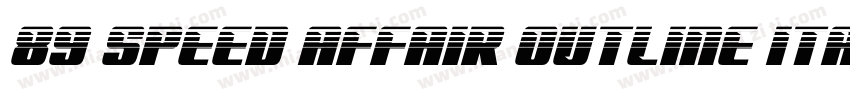 89 Speed Affair Outline Ital字体转换